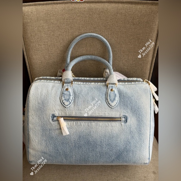 ‼️last 3‼️NWT！Coach Rowan Large Satchel In Loved Denim（CDY75）fast shipping - Picture 2 of 13